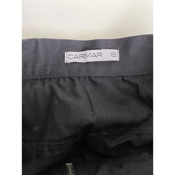 Carmar LF Brand Mini Jean Skirt Women’s Sz 8 Black Check Measurements Buckle - Picture 7 of 11